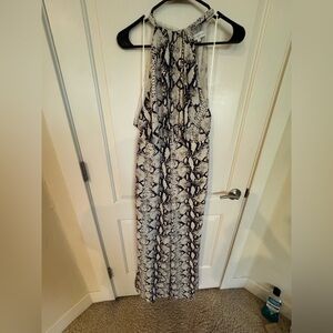 Endless Rose Monochrome Snake Print Jumpsuit fully lined.